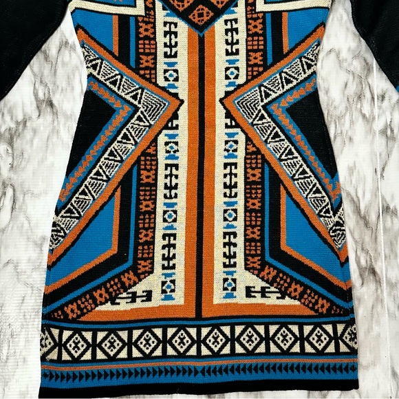 Flying Tomato Women’s Sz M Southwestern Cowgirl Sweater Dress Art To Wear Aztec - Picture 7 of 12
